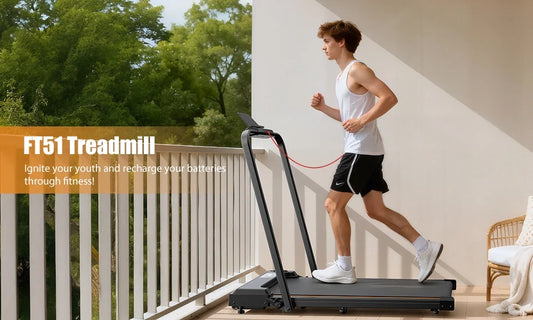 Quiet home workout scene with FORMILL treadmill, exercise bike, rowing machine and climber, vibration and noise reduction home fitness setup